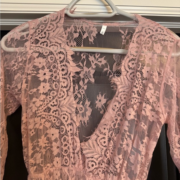 Womens Maternity Lace Maxi Dress Sz S - Picture 8 of 8